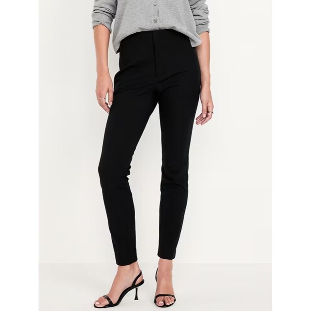 Old Navy Polished Pixie Skinny Pants Women 10 Petite Black Zip Pockets StretcNEW